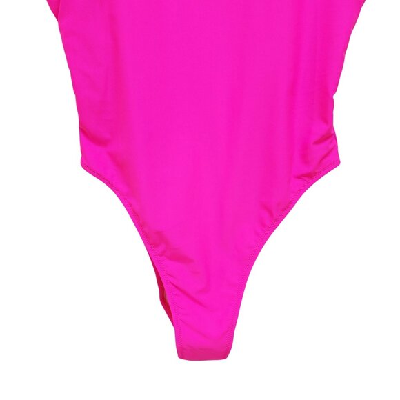 Hot Pink Womens One-Piece Swimsuit With Adjustable Straps Size Large - Picture 9 of 9